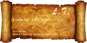 Ludvig Tünde névjegykártya
