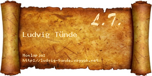 Ludvig Tünde névjegykártya