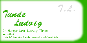 tunde ludvig business card